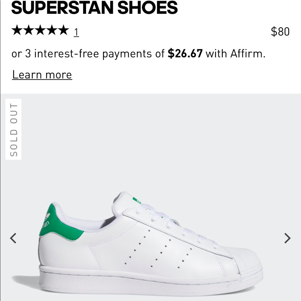SUPERSTAN SHOES. White and Green.